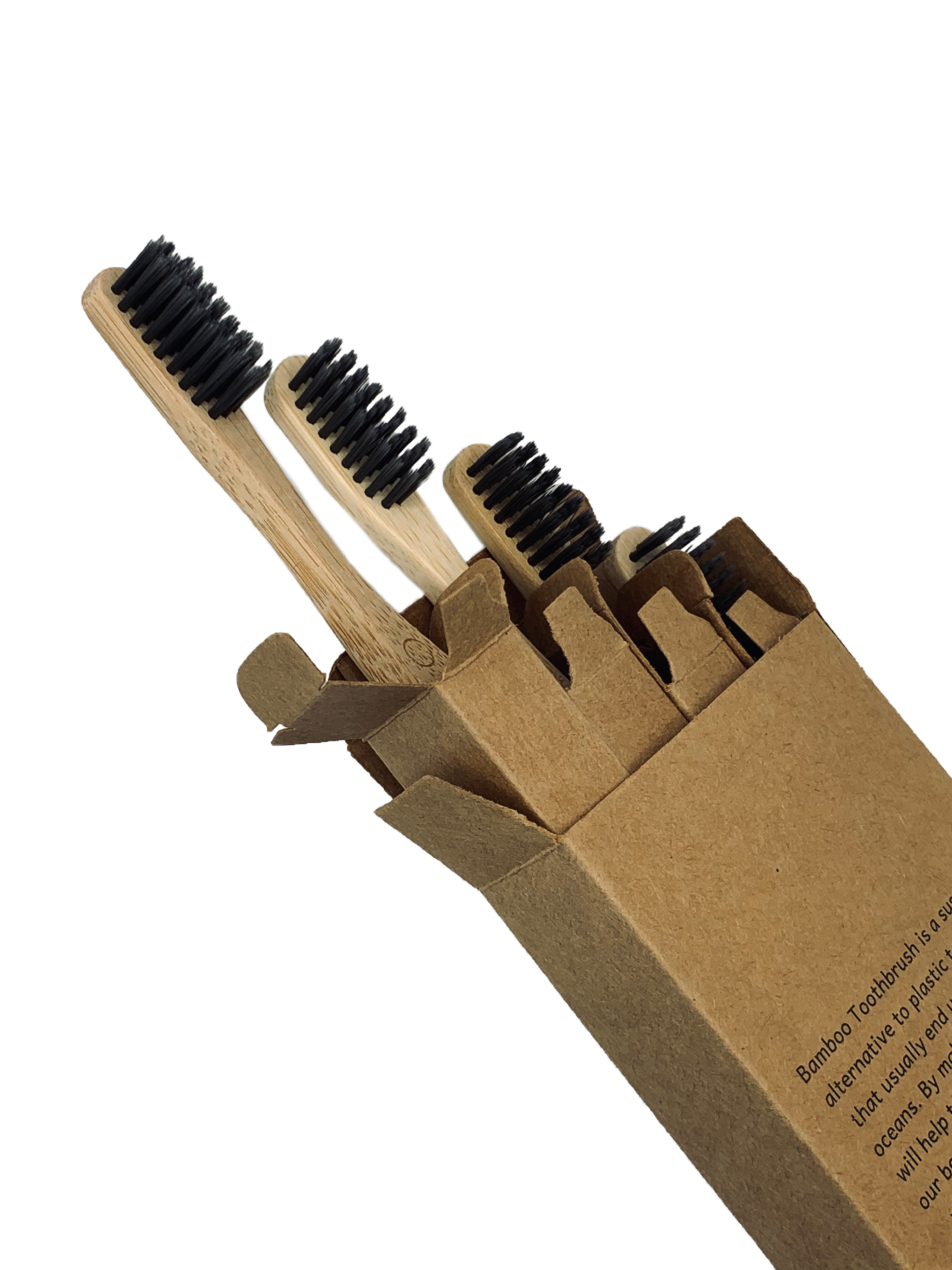 Natural Bamboo Charcoal Toothbrushes - Medium