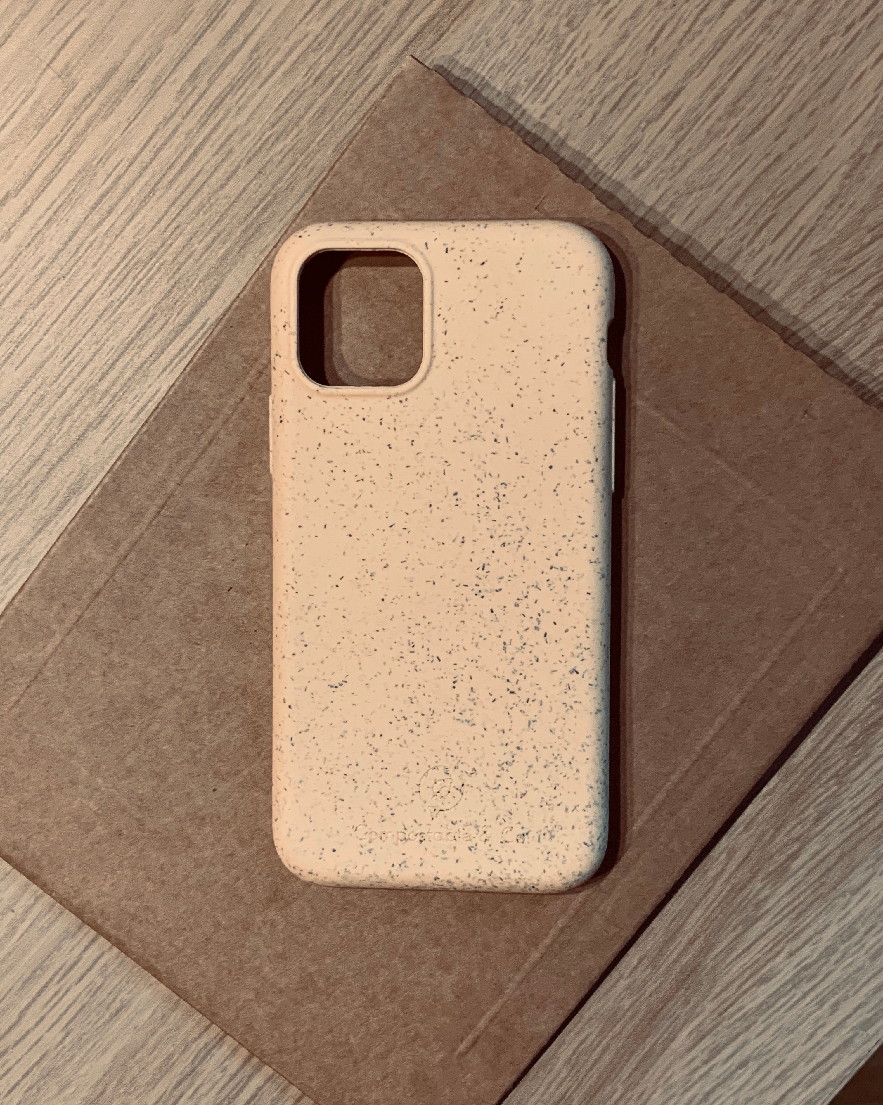 Compostable & Co. iPhone 12 mini yellow biodegradable phone case with recycled paper